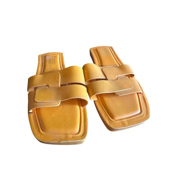 Franco Sarto Women's Peange Leather Caprislide Slide Sandals Size 10 - Picture 3 of 8